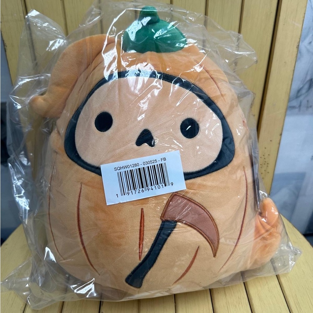 NEW Squishmallows 12” Inch Otto the Orange Pumpkin Grim Reaper Mallow Mash 2025